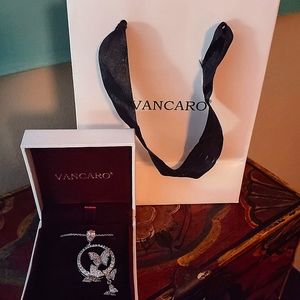 Vancarro Pink Stone Butterfly Necklace